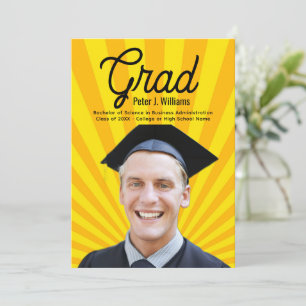 Anuncio de graduación personalizado con foto de gr