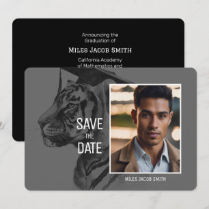 Anuncio de graduación personalizado de tigre