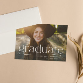 Anuncio de graduación personalizado simple de una 