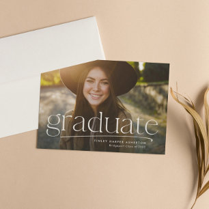 Anuncio de graduación personalizado simple de una 
