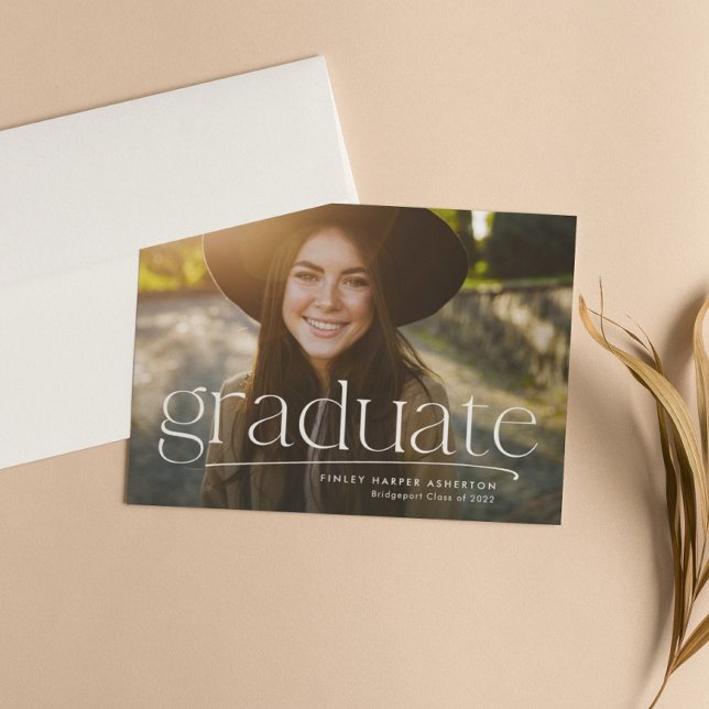 Anuncio de graduación personalizado simple de una  (Subido por el creador)