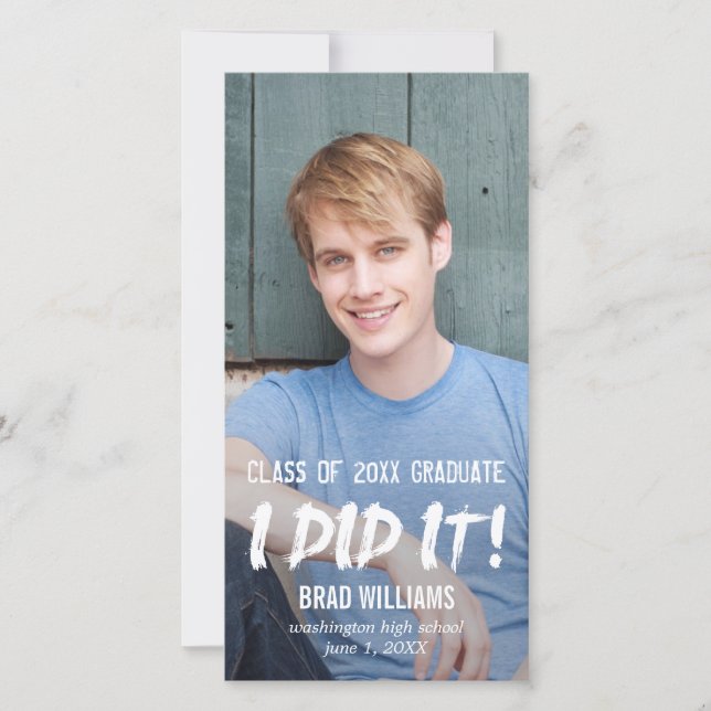 Anuncio de graduación Pinta la ciudad (Anverso)