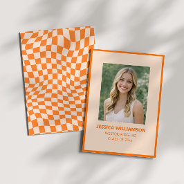 Anuncio de graduación retro moderno naranja 2026 F