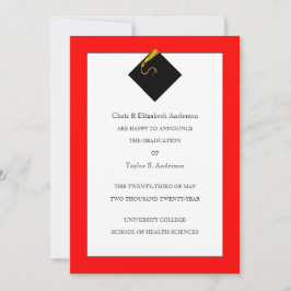 Anuncio de Graduación Rojo
