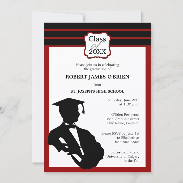 Anuncio de Graduación Silueta (Anverso)