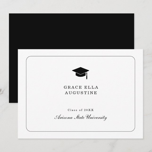 Anuncio de graduación simple (Anverso / Reverso)