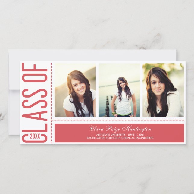 Anuncio de graduación simplemente genial (Anverso)