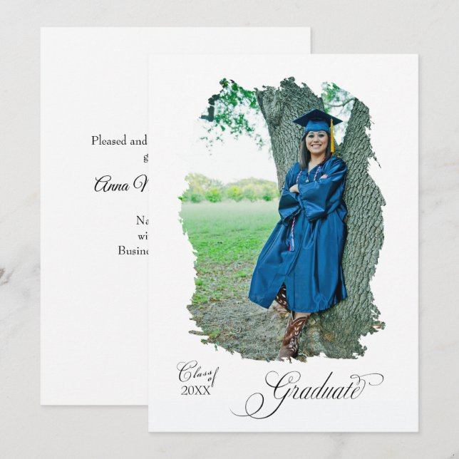 Anuncio de graduación universitaria (Anverso / Reverso)