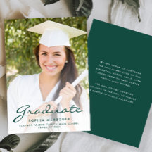 Anuncio de Graduación Verde Blanco Foto 2025