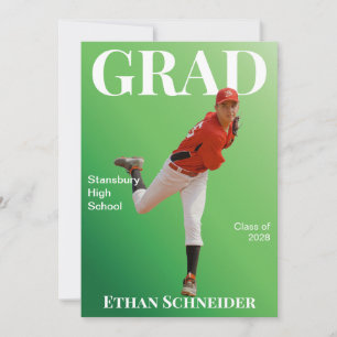 Anuncio de graduación Verde y Blanco de Revista