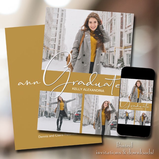 Anuncio de graduación vertical graduado 3 foto (Subido por el creador)