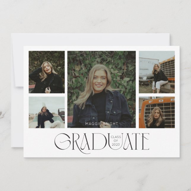 Anuncio de graduado 2023 con varias fotos (Anverso)