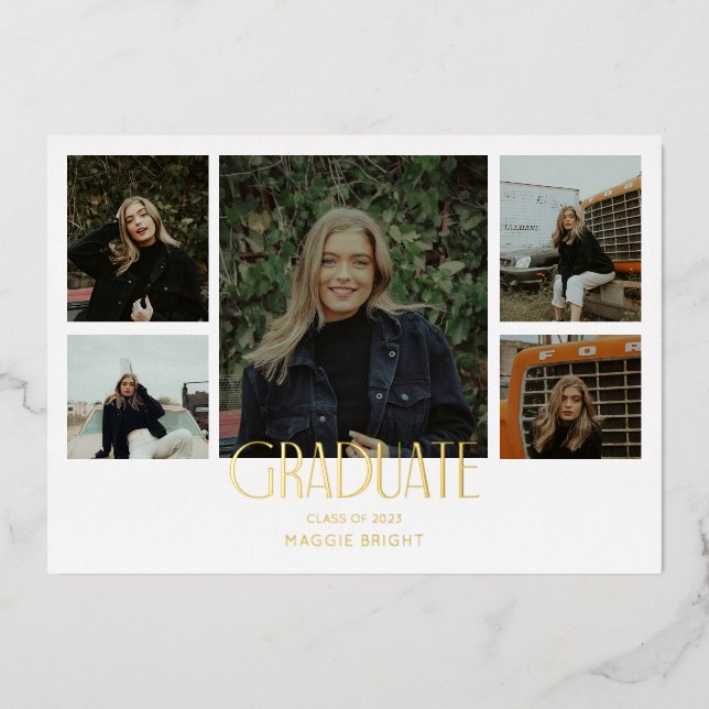 Anuncio de graduado con varias fotos 2023 (Anverso)