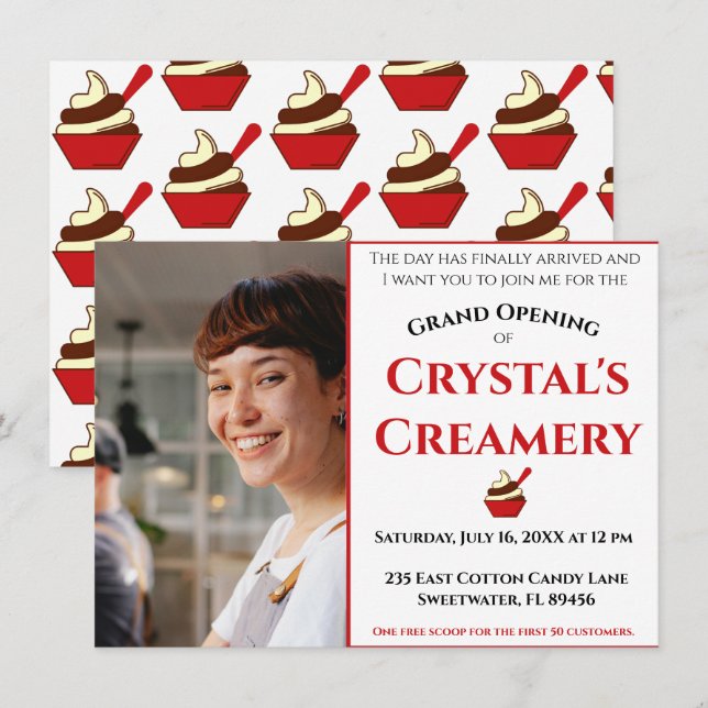 Anuncio de Gran Apertura (Anverso / Reverso)