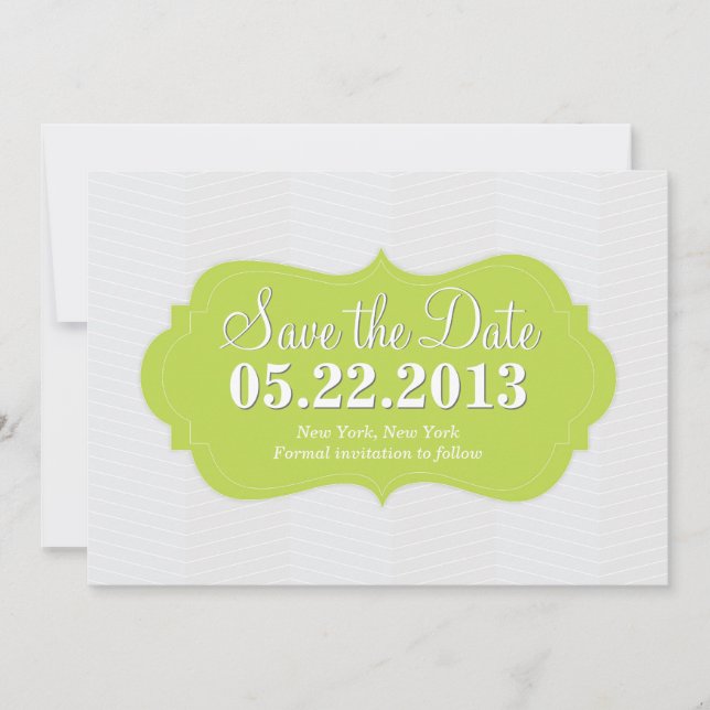 Anuncio de Green Modern Save the Date (Anverso)