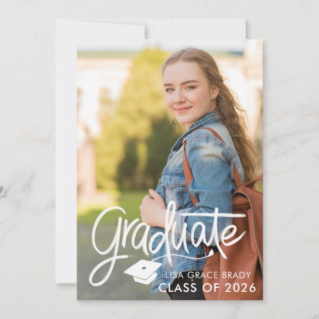 Anuncio de guión de graduación (Anverso)