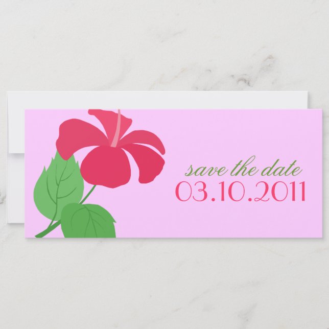 Anuncio de Hibiscus para Guardar la Fecha (Anverso)