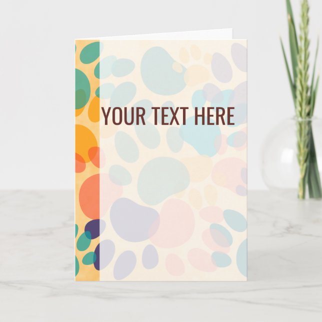 Anuncio de huellas de patas de perro con patrón co (Anverso)