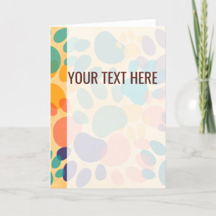 Anuncio de huellas de patas de perro con patrón co