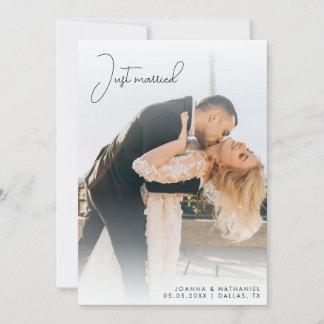 Anuncio de Huida Elegante y Simple Recién Casados
