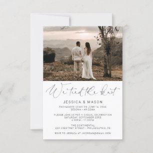 Anuncio de huida para invitación de boda