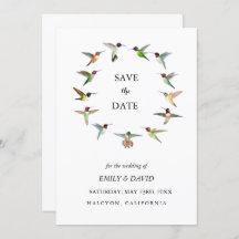 Anuncio de Hummingbird Wedding Save the Date