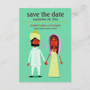 Anuncio de Indian Couple Save the Date