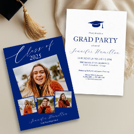 Anuncio de invitación a fiesta de graduación con f