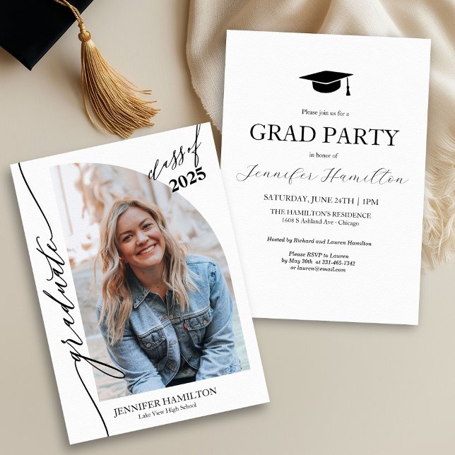 Anuncio de Invitación a Fiesta de Graduación con F (Subido por el creador)