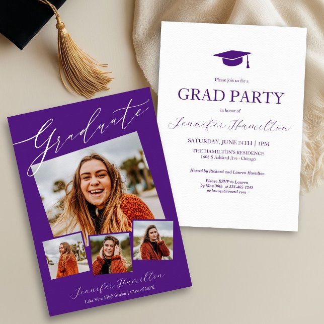 Anuncio de invitación a la fiesta de graduación co (Subido por el creador)