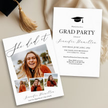 Anuncio de invitación a la fiesta de graduación co