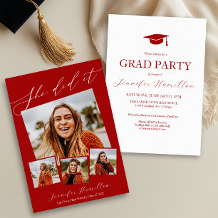 Anuncio de invitación a la fiesta de graduación co