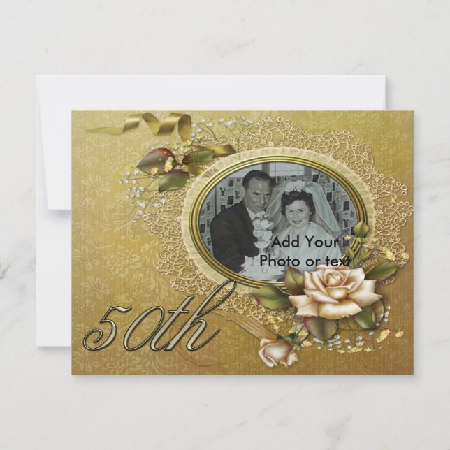 Anuncio de invitación al 50 aniversario de bodas (Anverso)