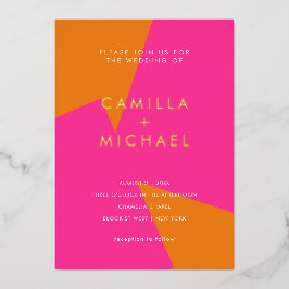Anuncio de Invitación de Boda de Verano Moderna