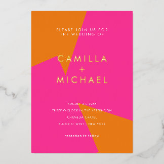 Anuncio de Invitación de Boda de Verano Moderna