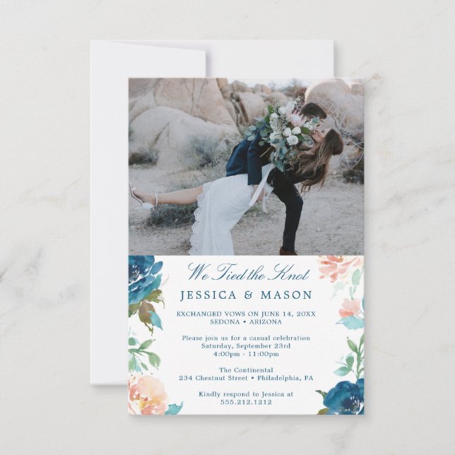 Anuncio de Invitación de Boda Fugada Nos Casamos (Anverso)