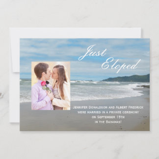 Anuncio de invitación de boda matrimonio fuga