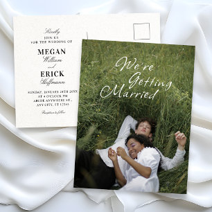 Anuncio de invitación de boda romántico estético