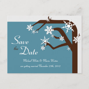 Anuncio de Invitación de Fecha de Árbol de Inviern