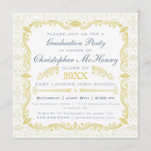 Anuncio de Invitación de Graduación Elegante