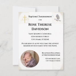 Anuncio de Invitación para Foto de Bautizo