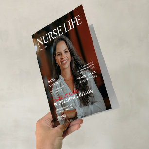Anuncio de Jubilación de Enfermera con Revista Cus