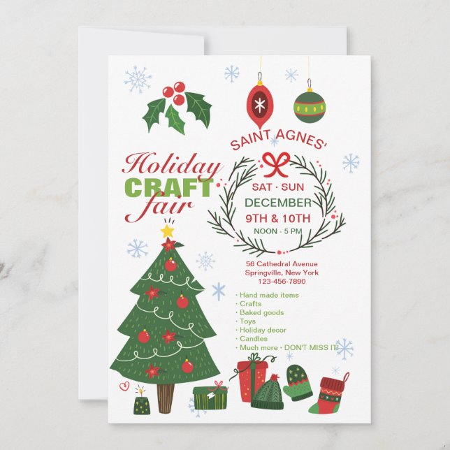 Anuncio de la Feria de Artesanías Navideñas (Anverso)