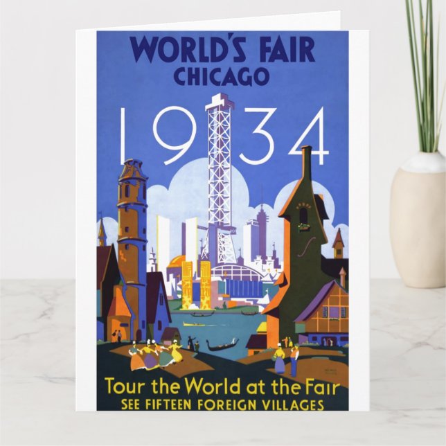 Anuncio de la Feria Mundial de Chicago de 1934 (Anverso)