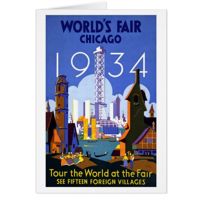 Anuncio de la Feria Mundial de Chicago de 1934 (Frente)