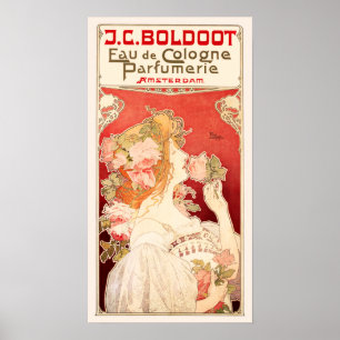 Anuncio de la fragancia de Nouveau del arte con