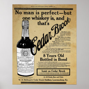 Anuncio de la impresión de la barra del whisky del