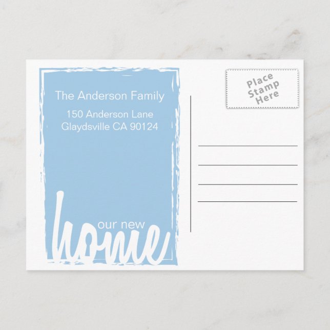 Anuncio de Llave de Casa Azul y Blanco Nueva Casa (Reverso)