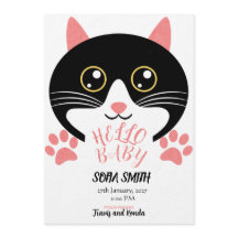 Anuncio de Llegada de Bebé Gatito Adorable