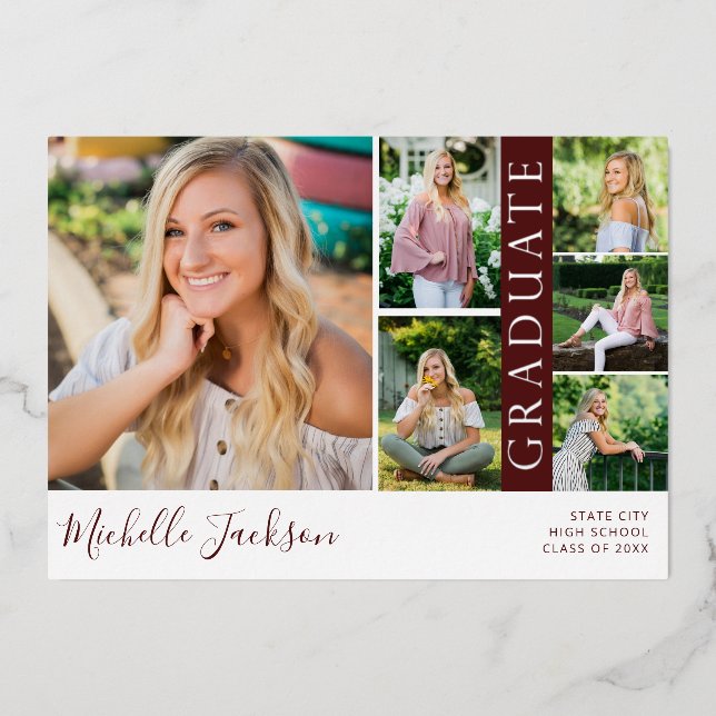 Anuncio de marrón de graduación de foto 6 de aguar (Anverso)